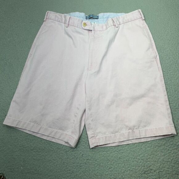 Peter Millar Shorts Mens 36x9 Pink Chino Golf Pima Cotton Belt Loops Performance - Picture 1 of 15
